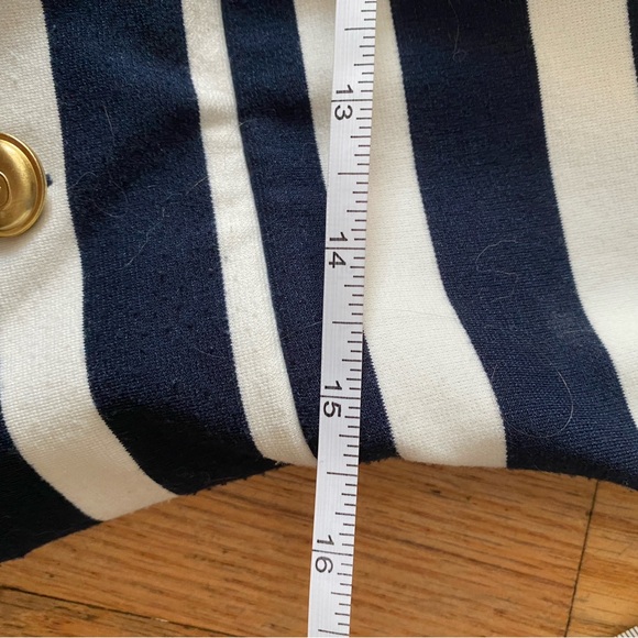 Demure Navy Striped Dress - Picture 6 of 6